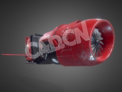 C4D科幻飞船悬停火箭飞行器绑定动画模型 Hover bike "The Rocket"