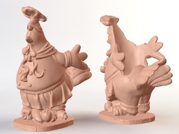 小鸡模型 鸡公仔C4D模型 Chicken Figurine 3d model