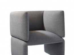 Fold 休闲椅客厅沙发椅3D模型素材下载Fold Lounge Chair by Normann Copenhagen