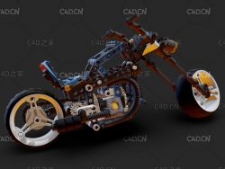 乐高游戏摩托车C4D模型Mag Wheel Master