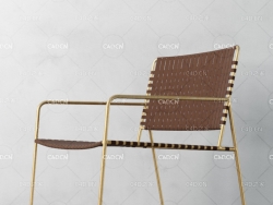 简易布条编织椅C4D模型 chair 3d model