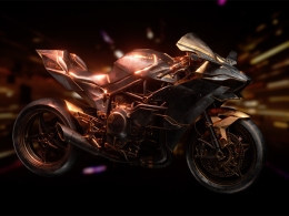 川崎忍者摩托车模型Kawasaki Ninja - C4D