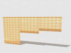 C4D客厅窗帘卧室窗帘室内窗帘模型 Curtain 3D Model-50
