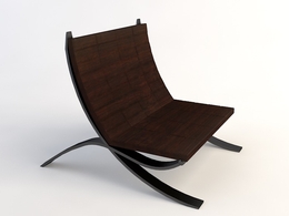 公园休闲椅模型 Park leisure chair