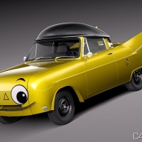 C4D卡通汽车：Mr Beep FREE SAMPLE MODEL