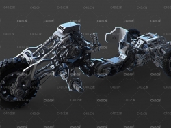 科幻战车C4D模型 Science fiction Chariot