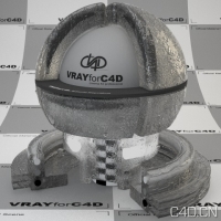 vray for c4d材质：Raindrops in Glass