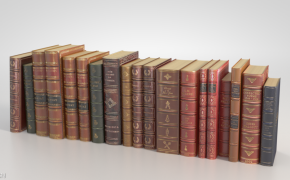 英文旧书籍C4D模型 C4D Vray Old Books