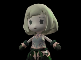 日本摔跤小女孩卡通人物C4D模型 Cartoon girl