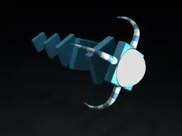 C4D模拟章鱼游走浮动动画工程文件 abstract floating animation