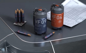 C4D高爆手雷写实渲染工程文件 Antitank grenade