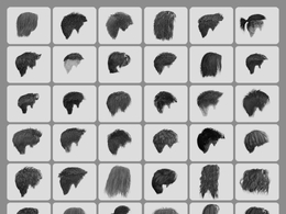 44个男性女性发型头发3D模型合集 Scanlab Photogrammetry Inc. – Male + Female Hairstyles Collection (Blender/GLTF格式)