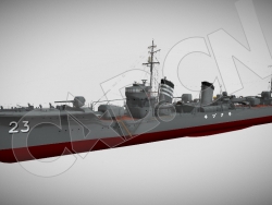 日本驱逐舰C4D模型