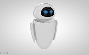 《机器人总动员》Eve/伊娃机器人C4D模型（绑定）EVE (rigged)