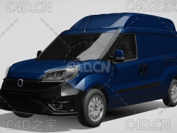 菲亚特高顶面包车2015款C4D汽车模型下载