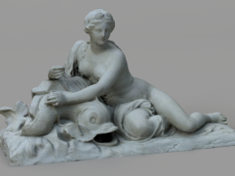 罗浮宫博物馆海神雕塑安菲特律特C4D模型 amphitrite i louvre museum