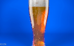 长满水珠的冰镇饮料C4D模型 Weizenbier