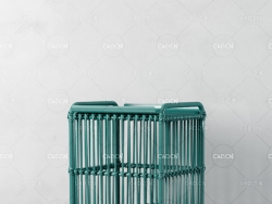 青绿色创意家具网线编织方凳C4D模型 chair 3d model