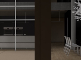 C4D室内模型：餐厅与厨房 indoor 3d model