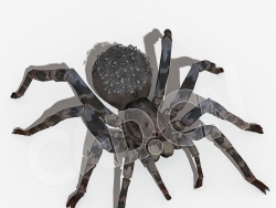 蜘蛛C4D绑定动画模型kumo