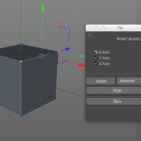C4D R15对齐插件：Point Align 1.20（增加多物体间的点对齐）