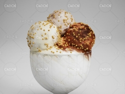 巧克力杯 冰淇淋C4D模型 ice cream
