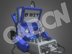 C4D卡通电脑控制器机器人模型