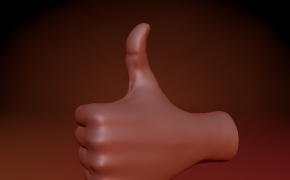 竖起大姆指的手C4D模型 Thumb 3d model