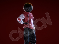 穿休闲运动服饰的女模特C4D模型