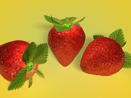 草莓C4D模型 strawberry 3d model