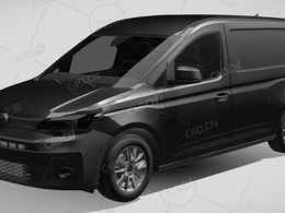 大众caddy-commerce面包车商务车2021款C4D汽车模型下载
