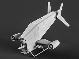 科幻战斗机未来概念飞行器c4d模型免费下载NRH Vulcano