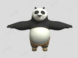 功夫熊猫卡通角色 kung-fu-panda-po-t-pose-model