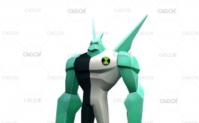 外星英雄钻石战神卡通角色人物 diamondhead