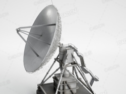 卫星天线卫星锅信号收发台C4D模型下载