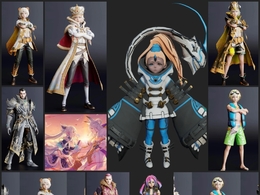 300+二次元动漫卡通角色模型合集blend/max/fbx