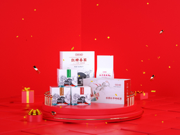 一组养生茶产品