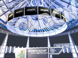 C4D电视广播电视新闻演播室环境模型 Broadcast-Open