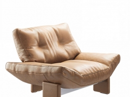 米诺特皮革扶手椅3D模型素材下载Emmi Armchair Leather by Minotti