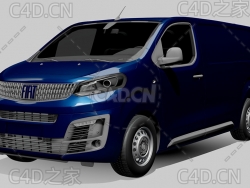 菲亚特汽车scudo面包车2022款C4D汽车模型下载