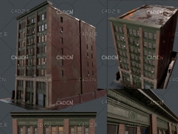 破旧高楼 旧美国大厦 旧房子 老房子 8层高楼 Old USA building