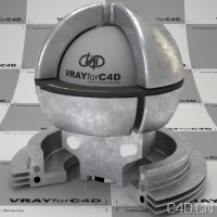 vray for c4d材质：Metal Zinc 001