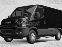 依维柯封闭式面包车货车2014-2016款C4D汽车模型下载