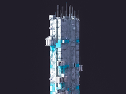 未来科幻赛博朋克高层建筑future architecture-64