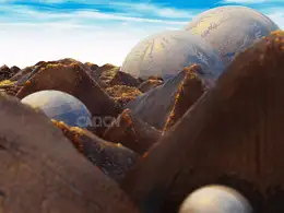 C4D实用工程第1季：创意硫磺山C4D工程文件 c4d project