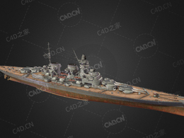 德国海军凯撒级腓特烈大帝号战列舰C4D模型下载Friedrich der Grosse 3d model