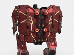 shell智能机器人 科幻机甲机器人C4D模型 Sci-Fi Mecha Robot