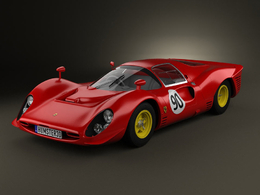 法拉利330 P4跑车C4D模型 Ferrari 330 P4 1967 3d model
