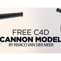 C4D模型下载-大炮 Cannon