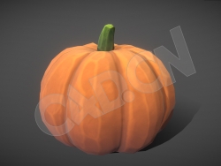 低面卡通南瓜蔬菜模型 Stylized Pumpkin